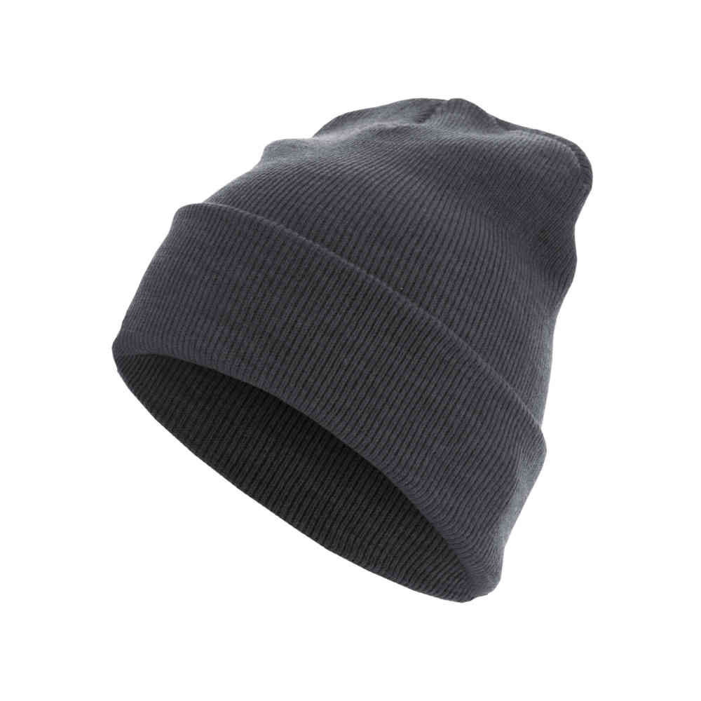 MSTRDS - Beanie Basic Flap Long Version h.grey one size Mütze Beanie - Grau